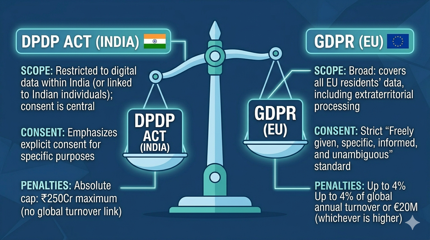 DPDP Act vs GDPR Key Differences